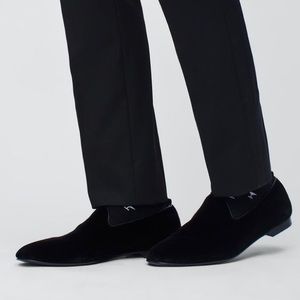 BONOBOS MENS BLACK VELVET SLIPPER / LOAFER | US 8 | BRAND NEW IN BOX | FORMAL